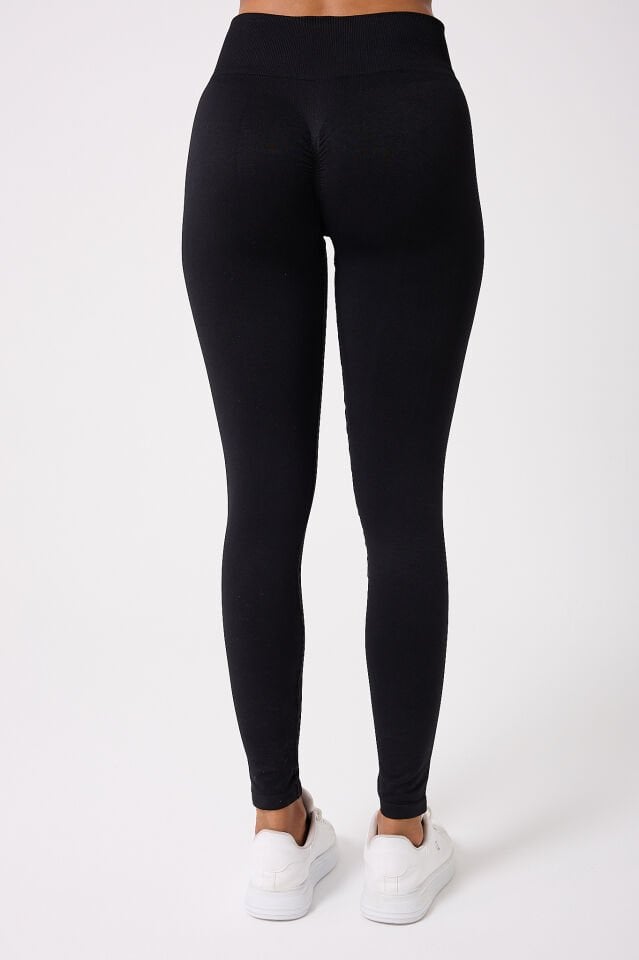 Aura Arkası Toplamalı Toparlayıcı Etkili Yüksek Bel Seamless Tayt