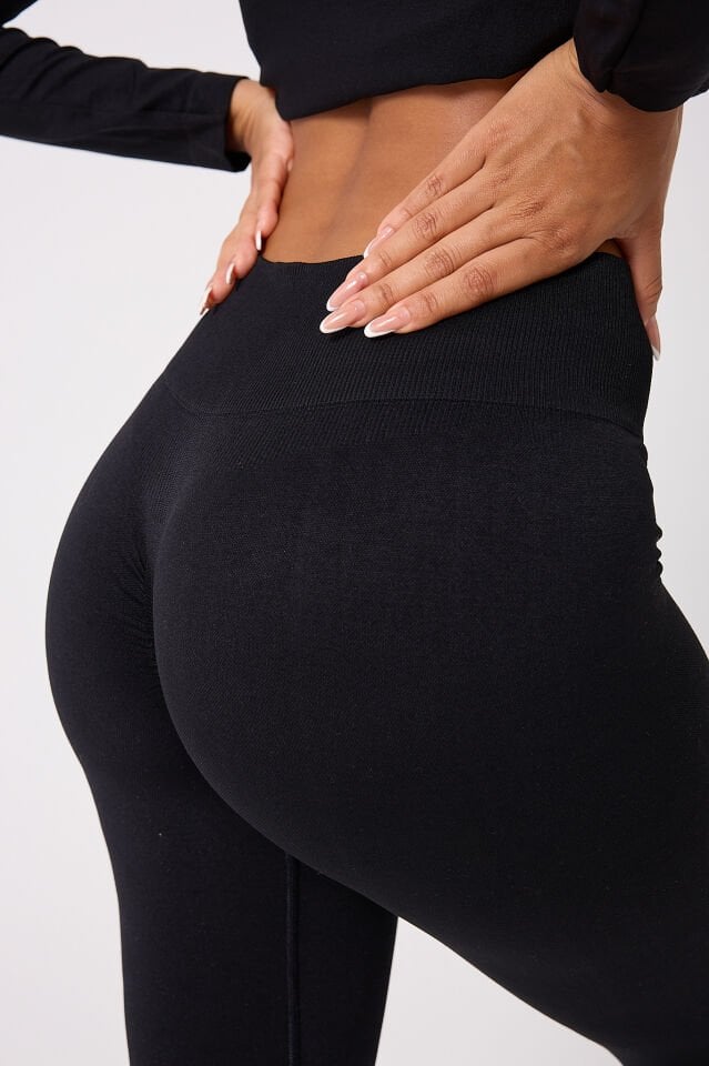 Aura Arkası Toplamalı Toparlayıcı Etkili Yüksek Bel Seamless Tayt