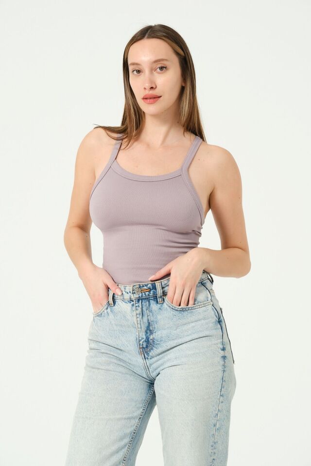 Bel Korseli Sıkılaştırıcı Inceltici Atlet Seamless Menekşe Mor - M