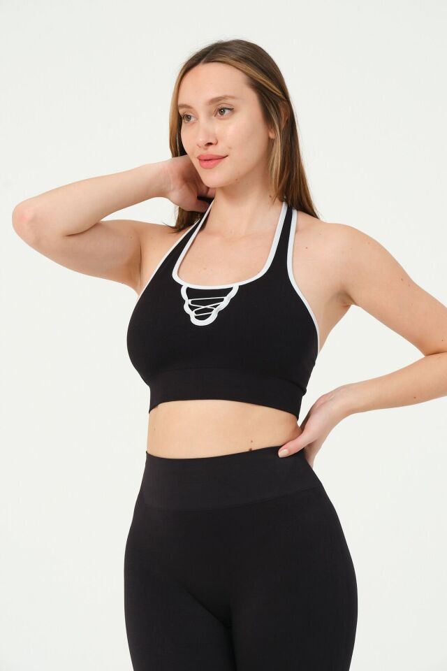 Boyundan Geçirmeli Crop Top Seamless