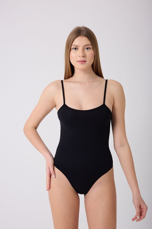 İnce Askılı Agraflı Body
