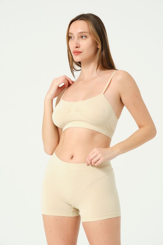 3'lü kadın seamless boxer