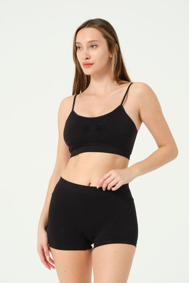 3'lü kadın seamless boxer