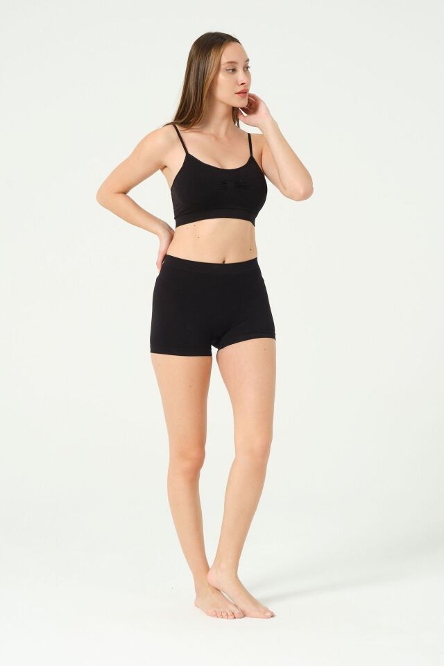 3'lü kadın seamless boxer
