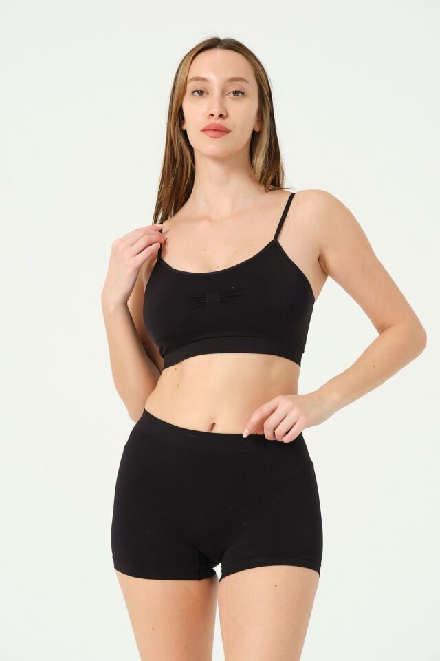 3'lü kadın seamless boxer