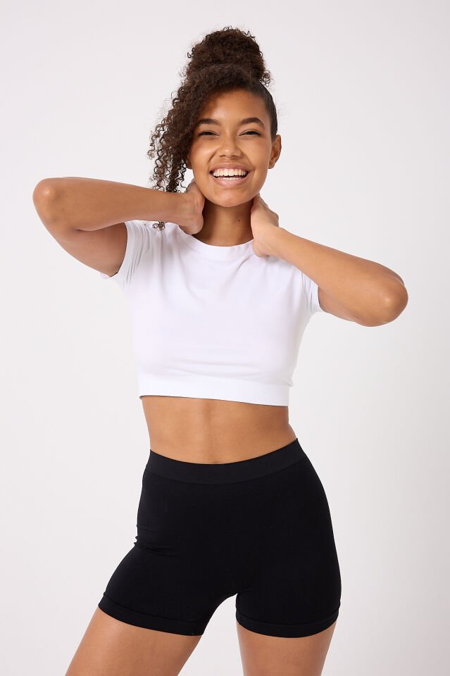3'lü kadın seamless boxer