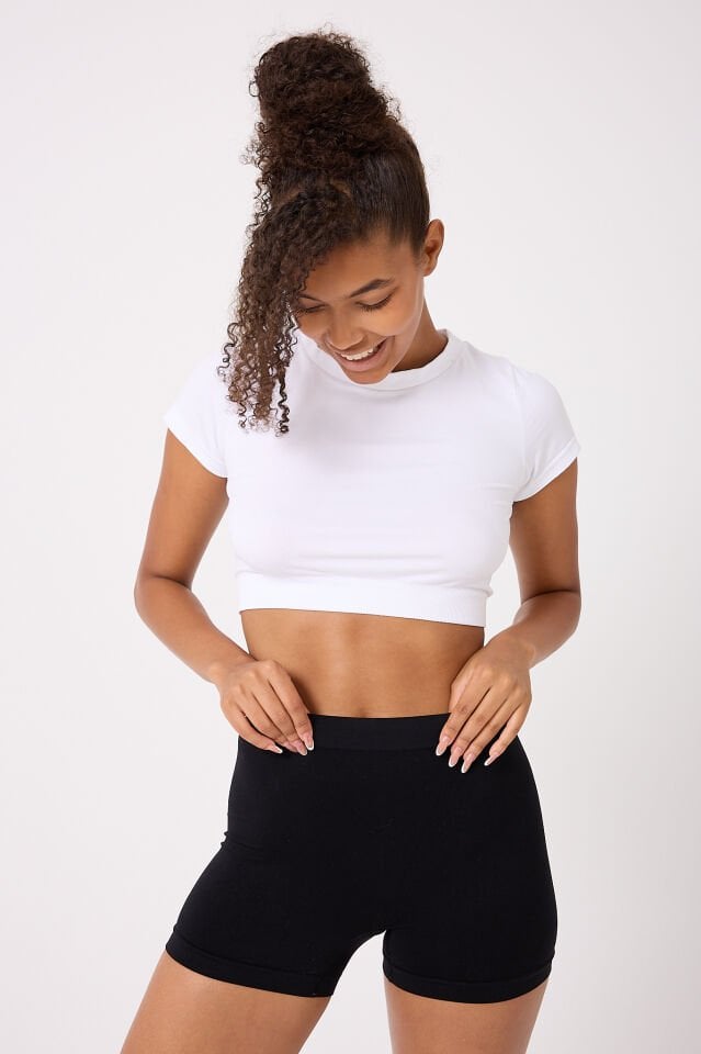 3'lü kadın seamless boxer
