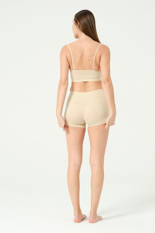 3'lü kadın seamless boxer