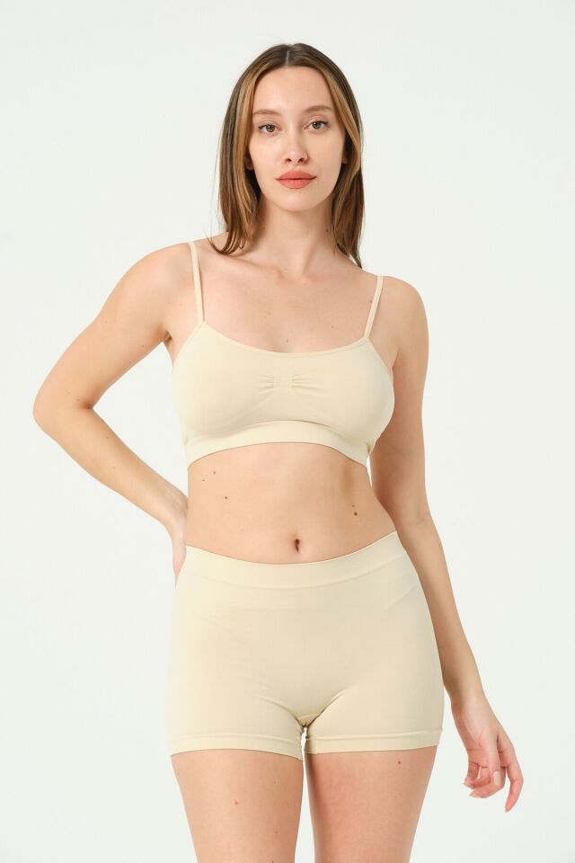 3'lü kadın seamless boxer