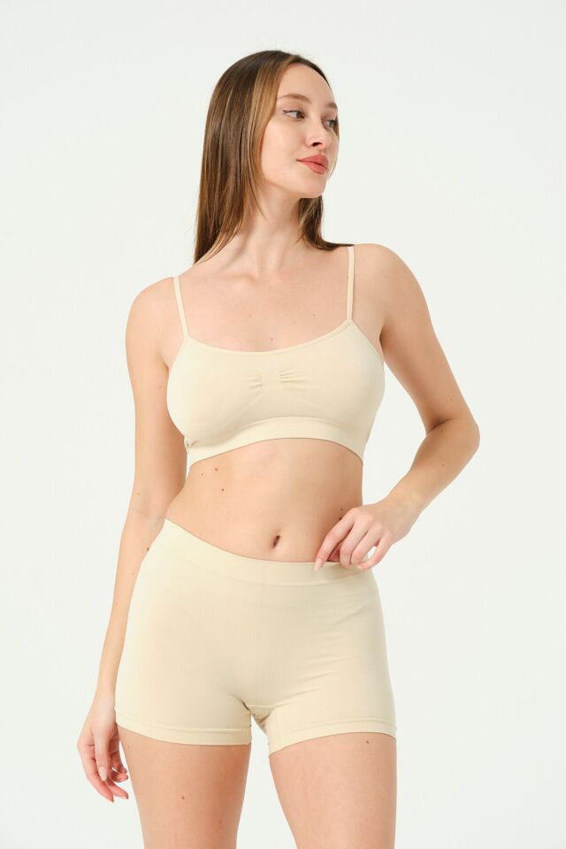 3'lü kadın seamless boxer
