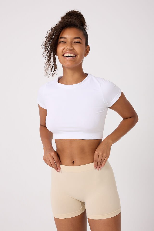 3'lü kadın seamless boxer
