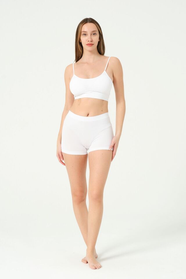 3'lü kadın seamless boxer