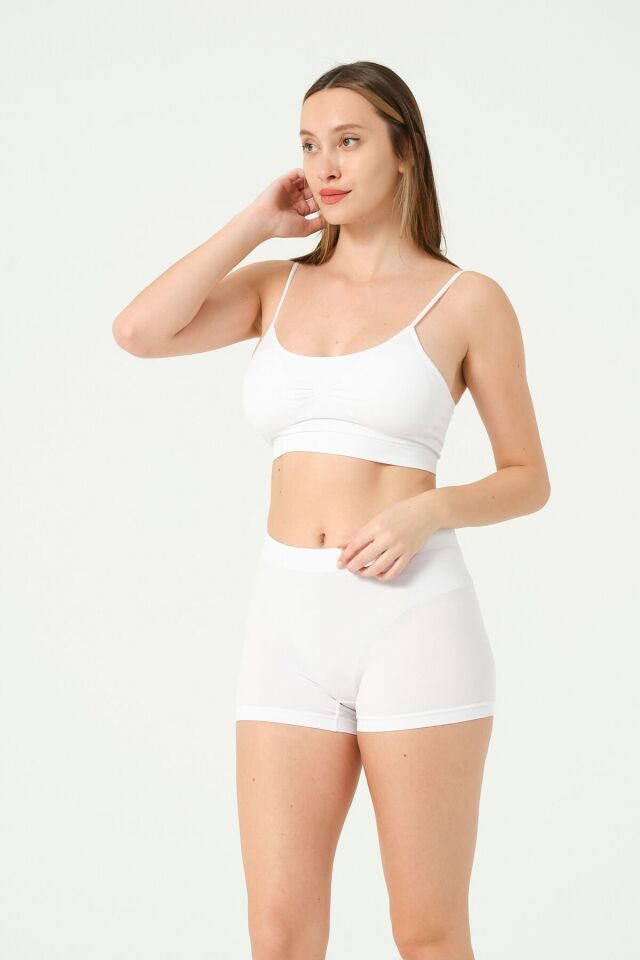 3'lü kadın seamless boxer