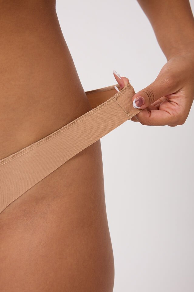 3'lü Lazer Kesim String Tanga Hayalet Tanga