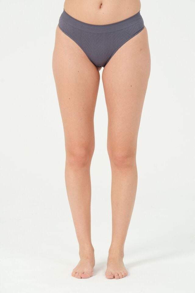 Zigzag Desenli Dikişsiz Slip Külot