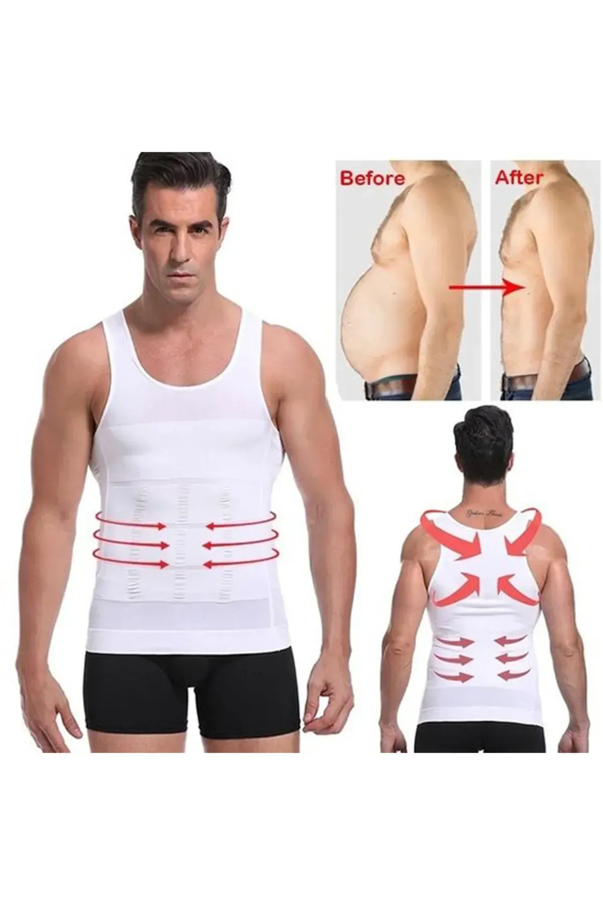 Toparlayıcı Şekillendirici Sıkılaştırıcı Erkek Korse Atlet Seamless