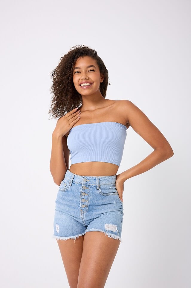 Straplez Crop Top