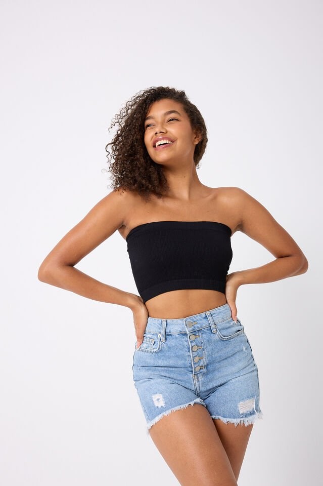 Straplez Crop Top