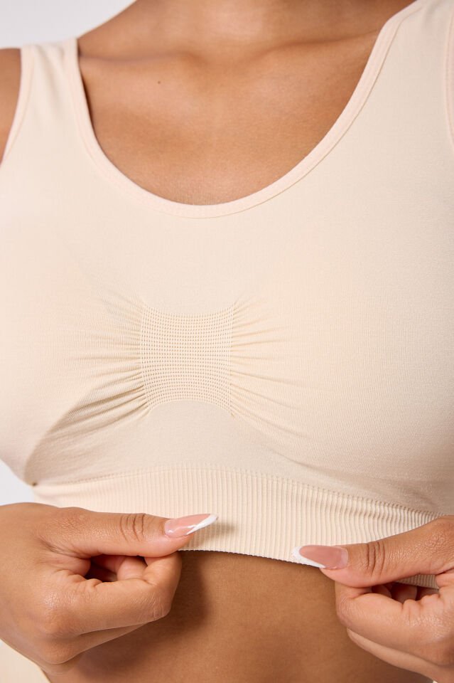 3'lü Kadın Dikişsiz Kalın Askılı Esnek Pedli Büstiyer