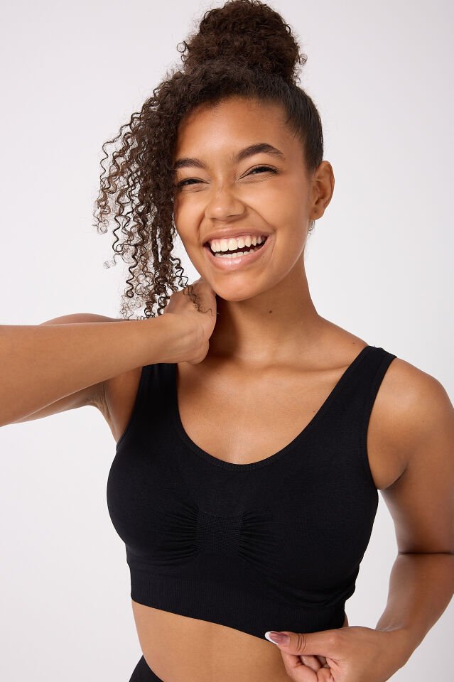 3'lü Kadın Dikişsiz Kalın Askılı Esnek Pedli Büstiyer