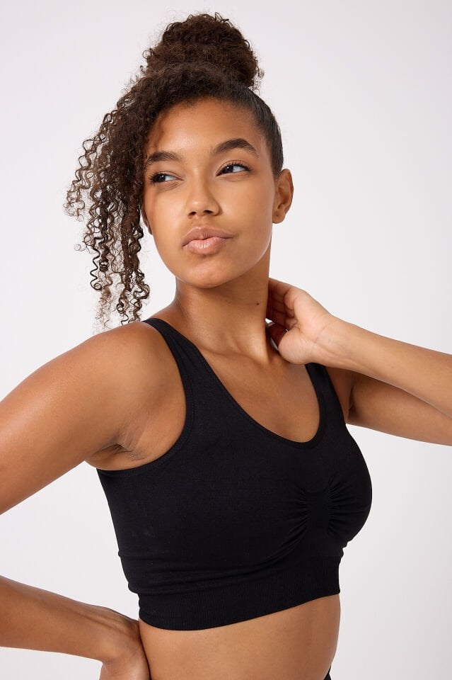 3'lü Kadın Dikişsiz Kalın Askılı Esnek Pedli Büstiyer