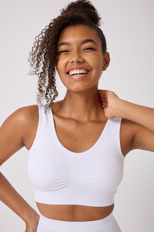 3'lü Kadın Dikişsiz Kalın Askılı Esnek Pedli Büstiyer