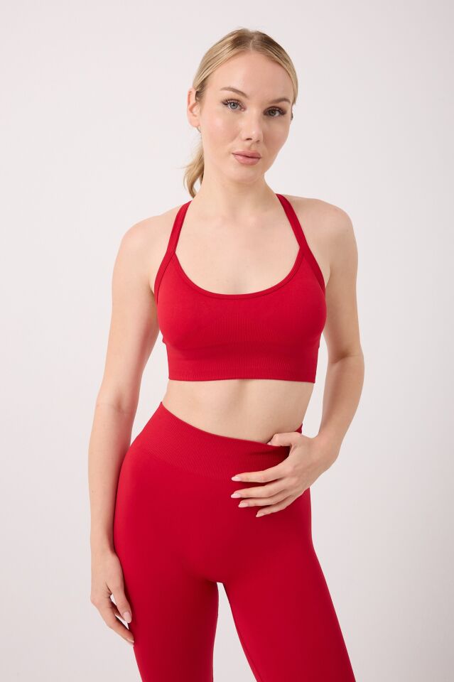 Kadın Dikişsiz Boyundan Geçirmeli Spor Büstiyer