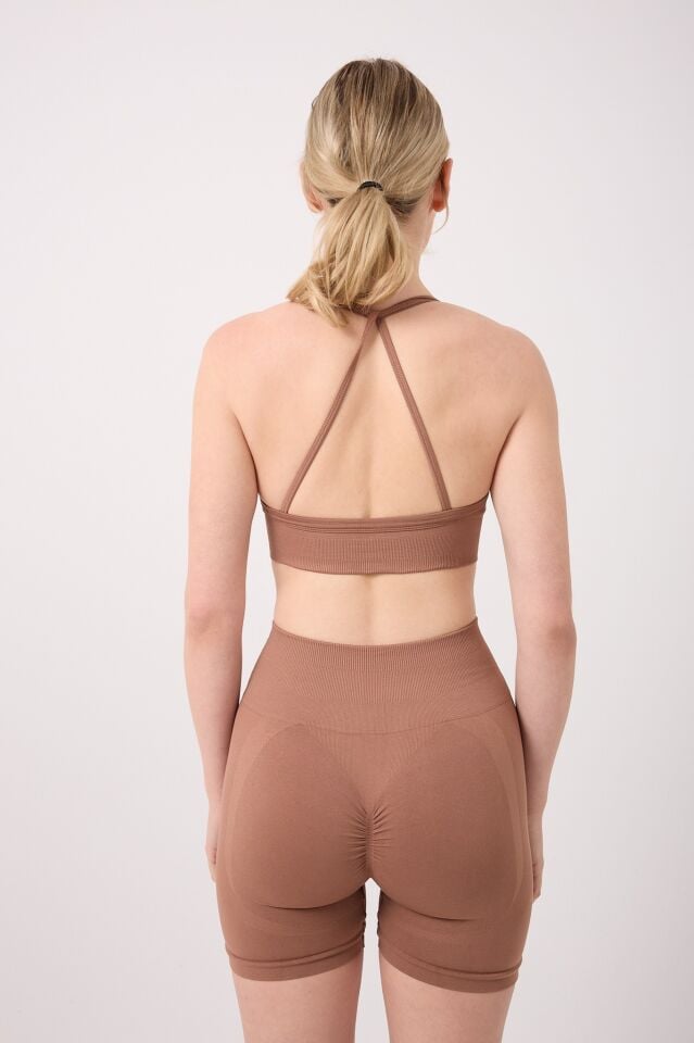 Kadın Dikişsiz Boyundan Geçirmeli Spor Büstiyer