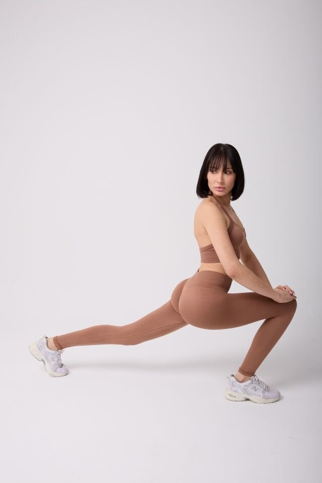 Aura Arkası Toplamalı Toparlayıcı Etkili Yüksek Bel Seamless Tayt