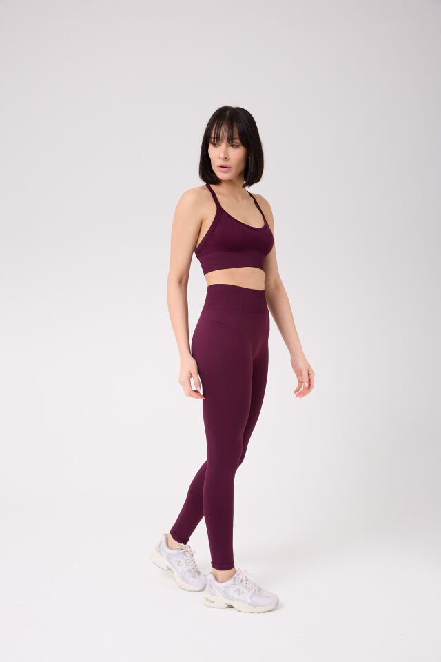 Aura Arkası Toplamalı Toparlayıcı Etkili Yüksek Bel Seamless Tayt