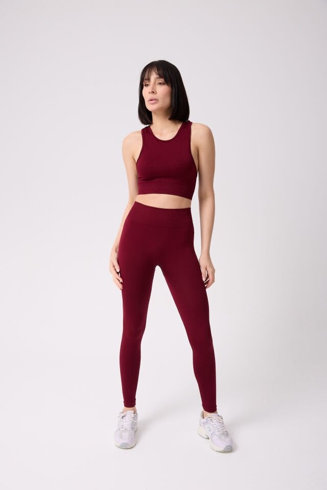 Aura Arkası Toplamalı Toparlayıcı Etkili Yüksek Bel Seamless Tayt