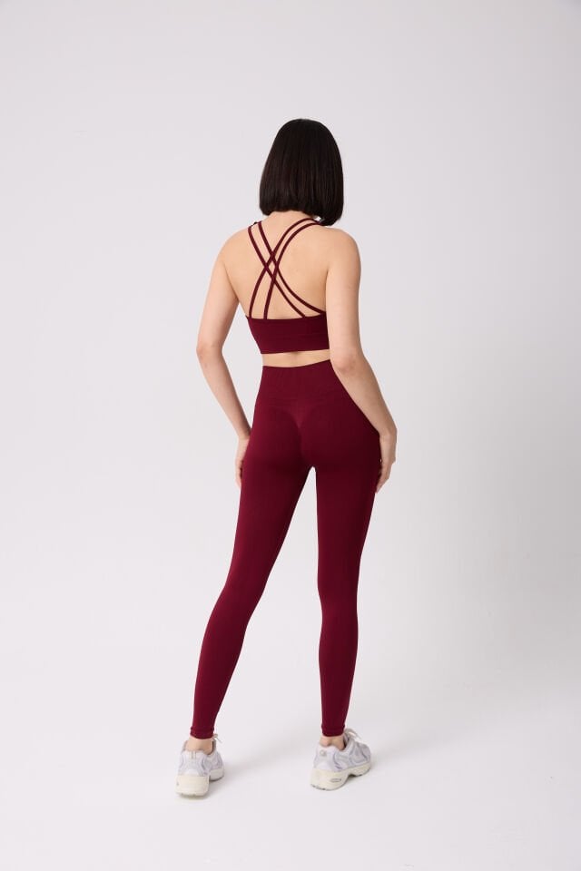 Aura Arkası Toplamalı Toparlayıcı Etkili Yüksek Bel Seamless Tayt