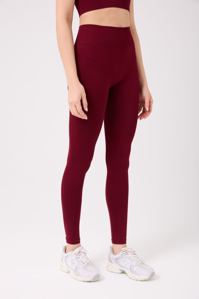 Aura Arkası Toplamalı Toparlayıcı Etkili Yüksek Bel Seamless Tayt