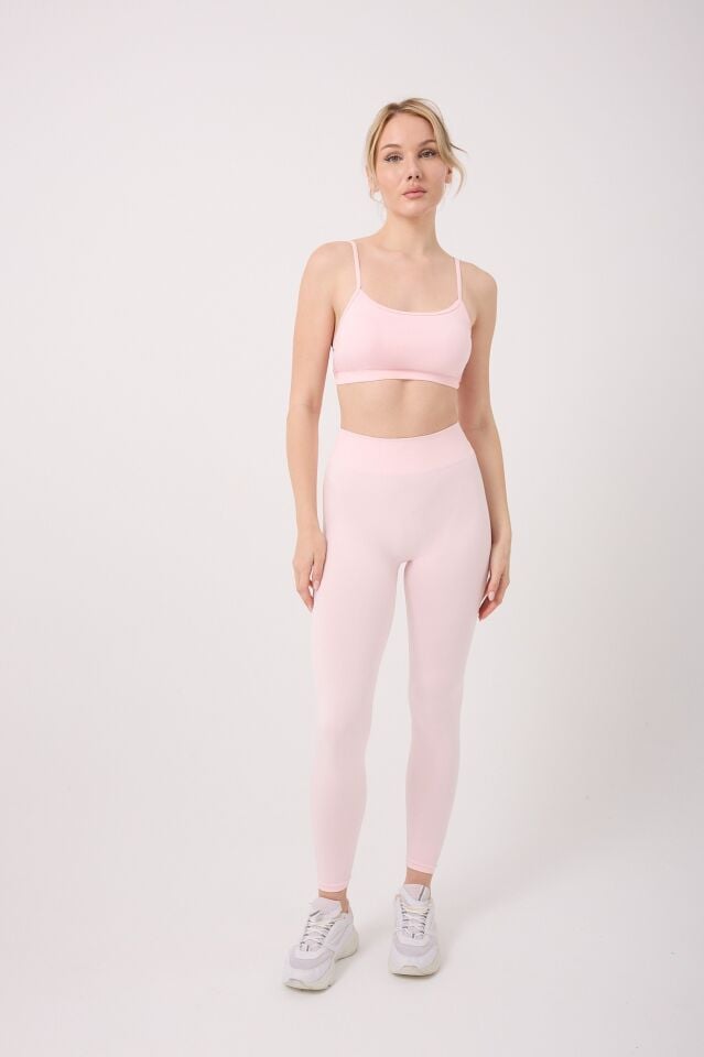 Aura Arkası Toplamalı Toparlayıcı Etkili Yüksek Bel Seamless Tayt